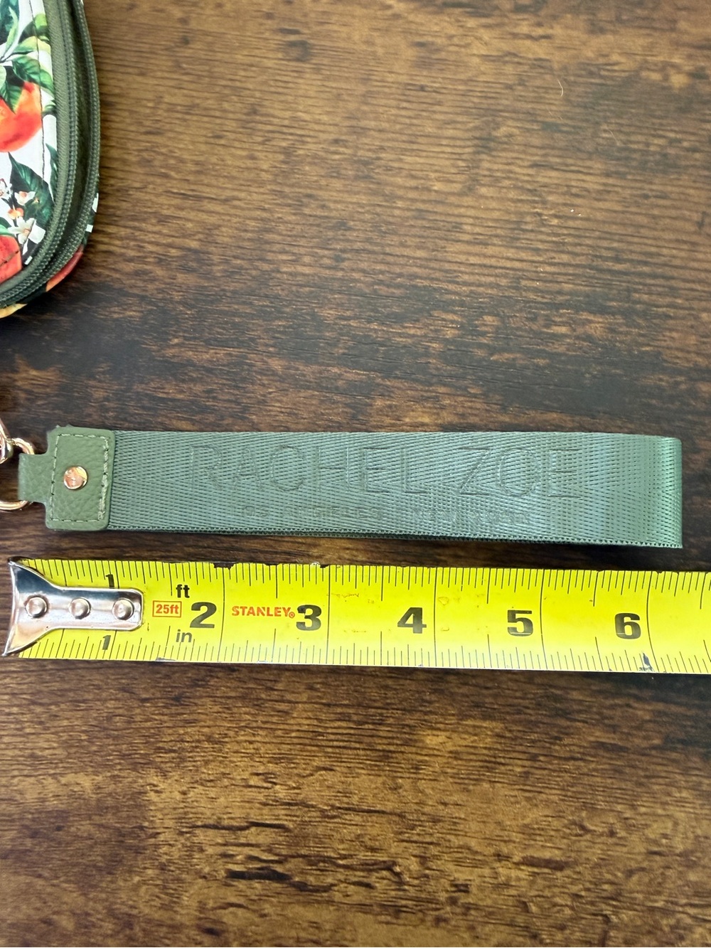 Rachel Zoe Olive Green Wrist Strap with Matching Citrus Pouch Accent - Picture 4 of 12